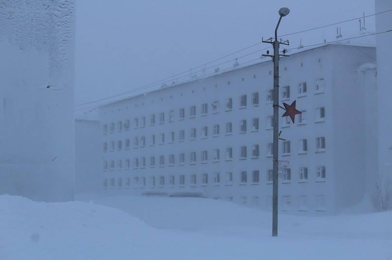 Schneesturm in Vorkuta