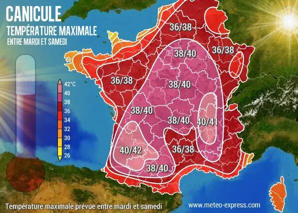 Hitze in Frankreich