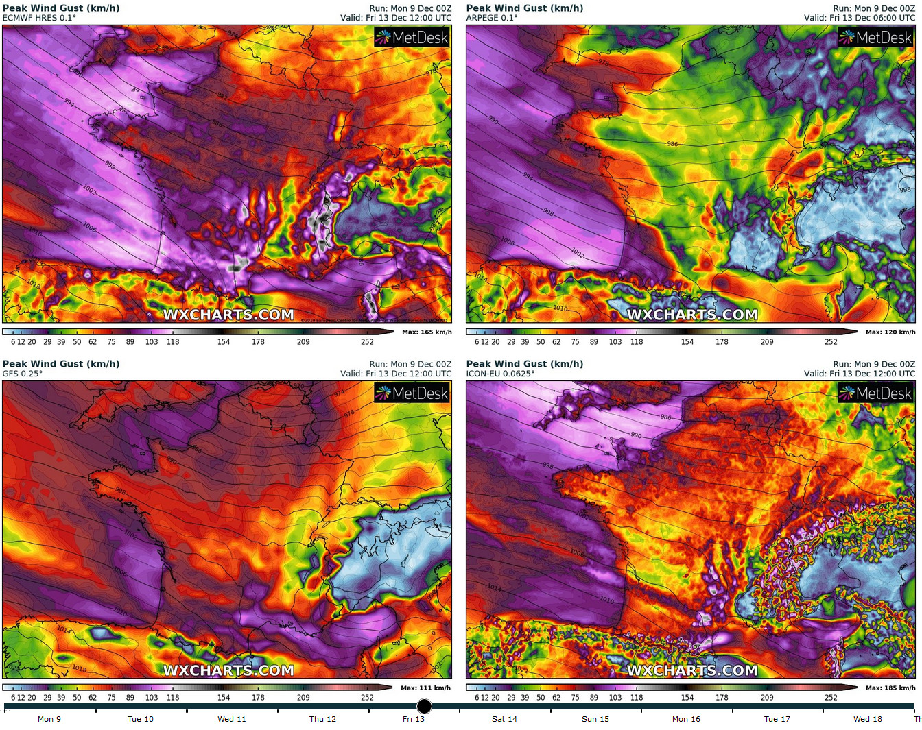 Unwetterpotential Südfrankreich